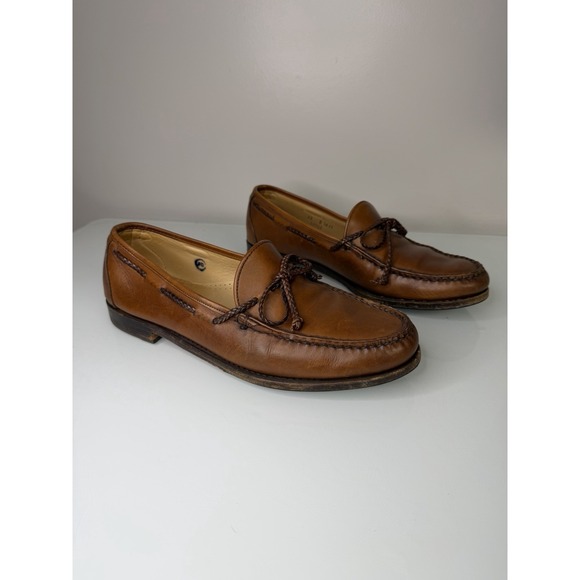 Men\'s Allen Edmonds Colebrook Brown Leather Slip On Loafers Size 12 D main image 8